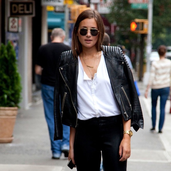H&M Jackets & Blazers - H&M Women's Leather Biker Jacket